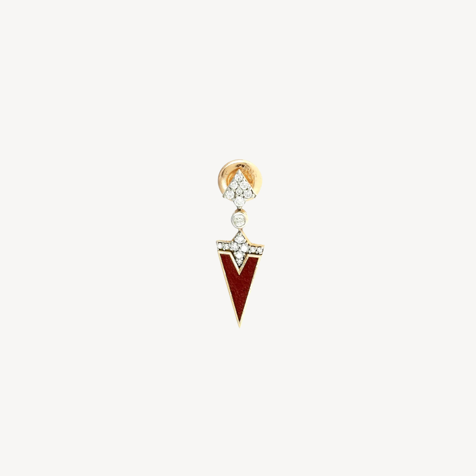 Ray Claret Red Stud Earring