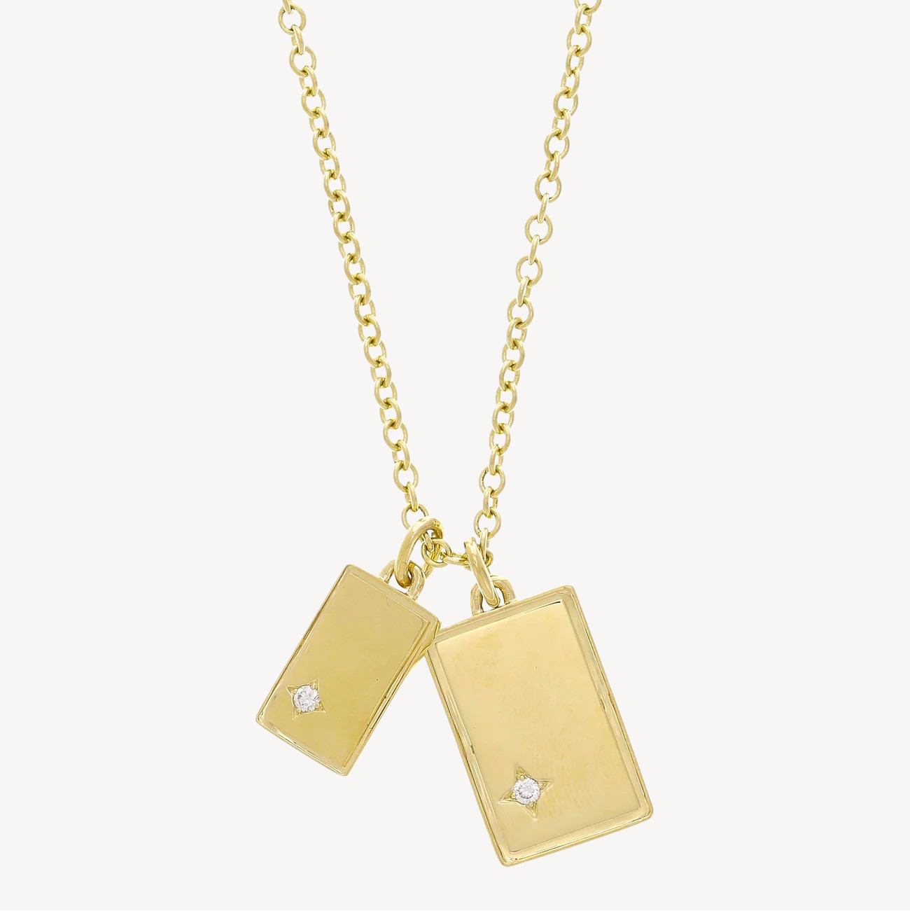 Gudo Rectangle Yellow Gold Necklace