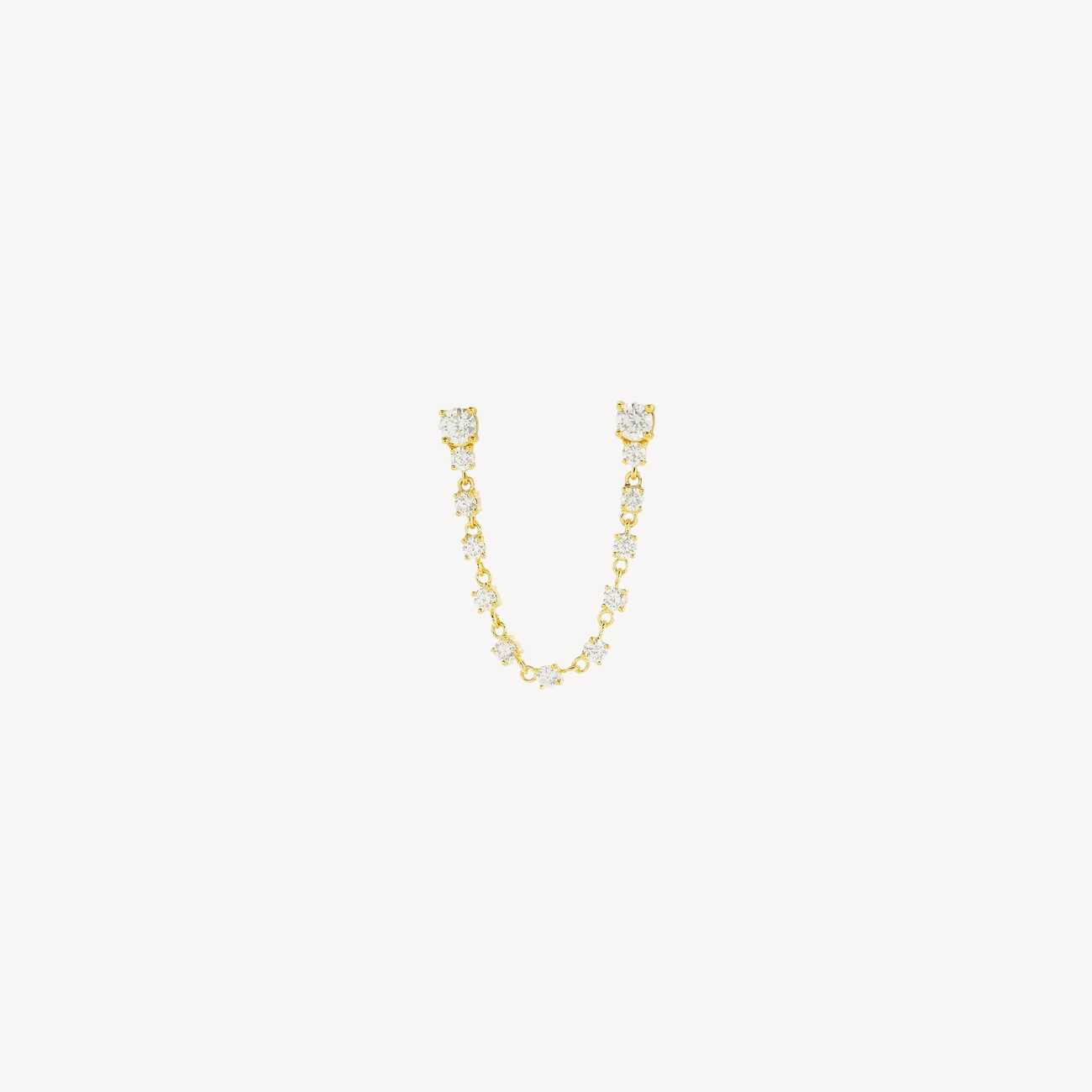 Smart 13 Diamonds Yellow Gold Earring