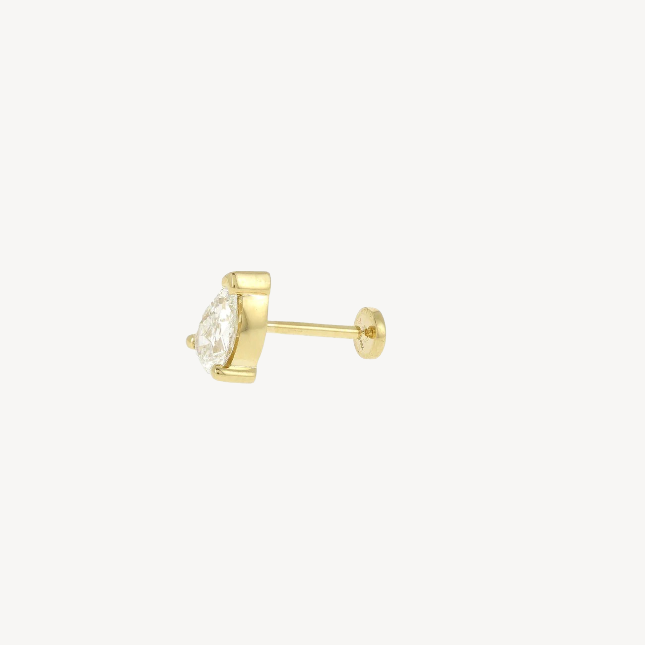 Ohrstecker 8 mm Birne 5,5 x 3,5 mm Gelbgold