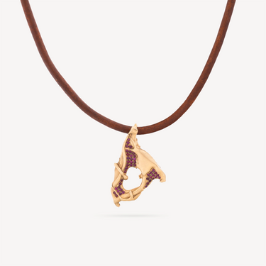 Collier Pendentif Rubis Pavé