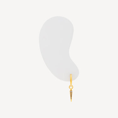 Boucles d'Oreilles Fancy Color Diamond Pave Spike