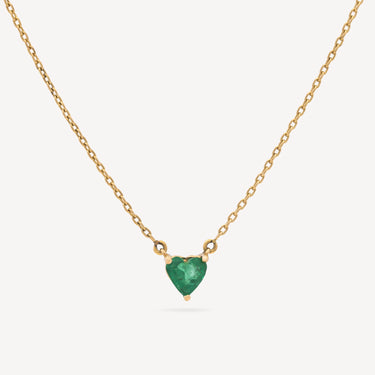 Collier Heart Cut Emerald