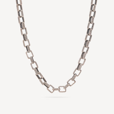 Collier Square Chain Argent