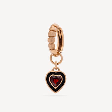 Garnet Dragon Heart Earring