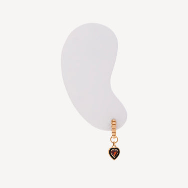 Garnet Dragon Heart Earring
