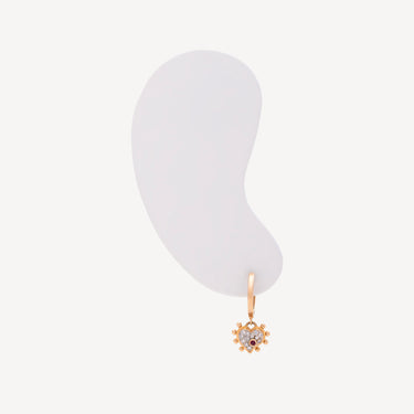 Heart Ruby Diamond Earring