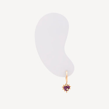 Pink Sapphire Heart Earring