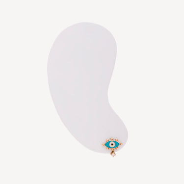 Turquoise Enamel Evil Eye Earring
