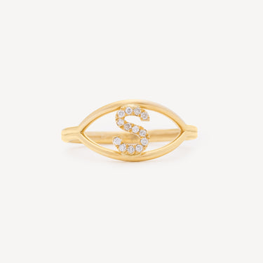 KEREN LETTER S YG DIAMOND RING