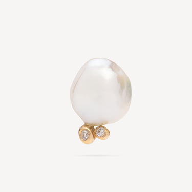 Lunar Cloud Pearl Diamond Earrings