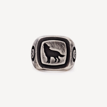 Bague Howling Wolf Skull