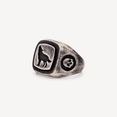 Bague Howling Wolf Skull