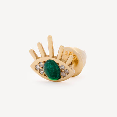 Boucle d'Oreille Green Eyelete Diamants