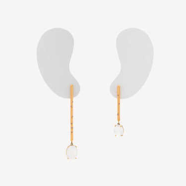 Boucles d'Oreilles Perlées Pierre de lune