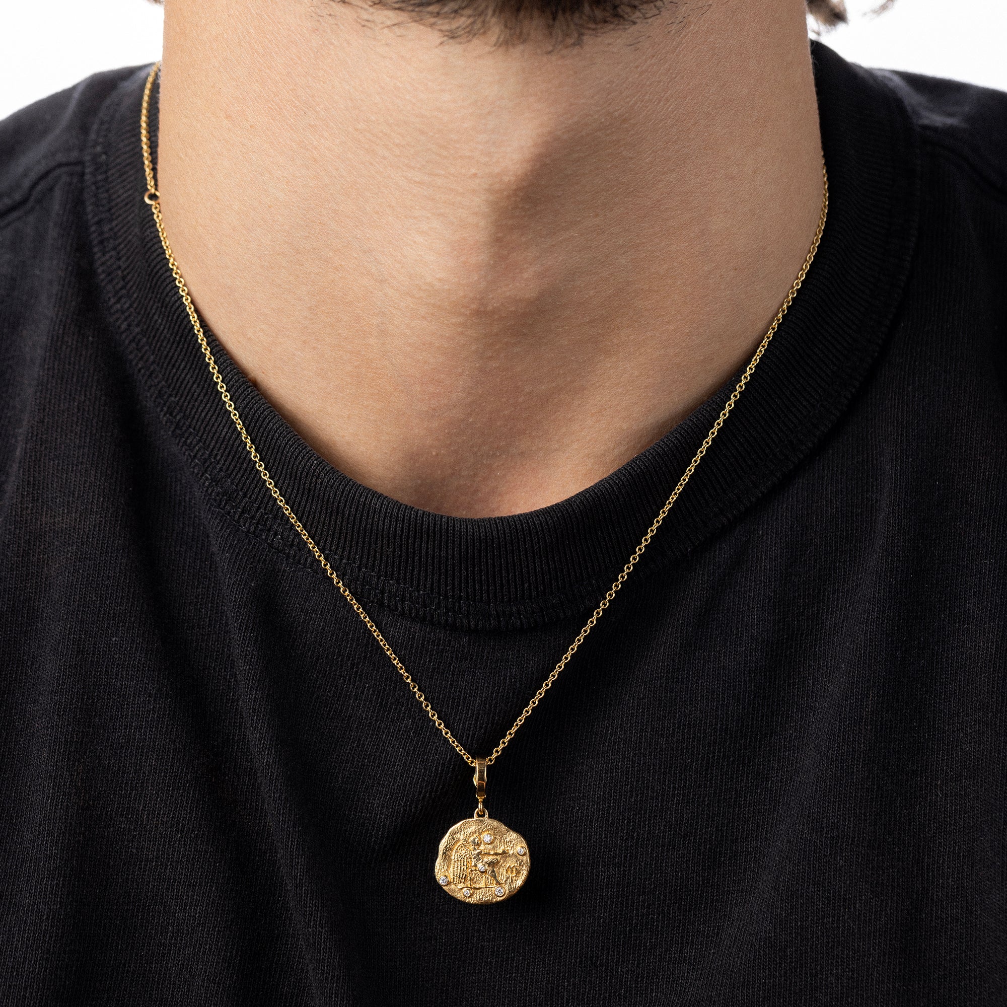 Of The Stars Aries Small Coin Necklace
