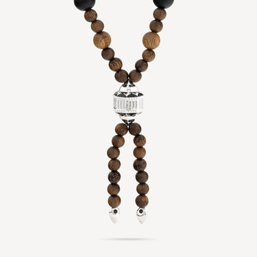 Collier Mala Bois Spinelles Onyx