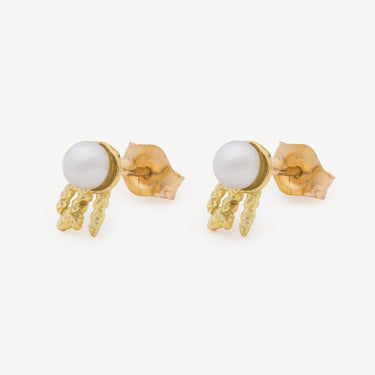Moonbeam Akoya Pearl Stud Earrings