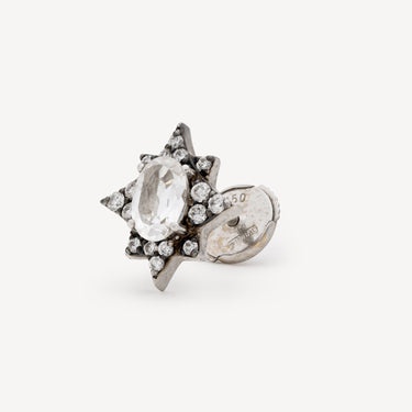 Boucle d'Oreille Minor Star of Nyx Or Blanc