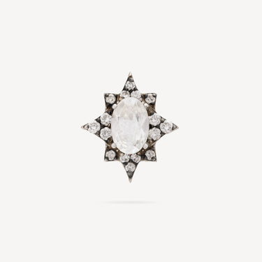 Boucle d'Oreille Minor Star of Nyx Or Blanc