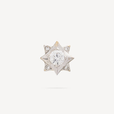 Stud Large Star Or Blanc