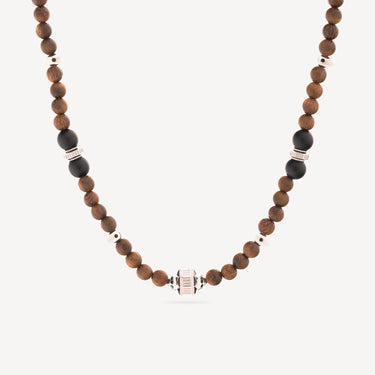 Collier Eaonia Bois Spinelles Onyx