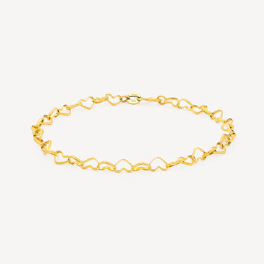 Bracelet Interlocking Heart Chain