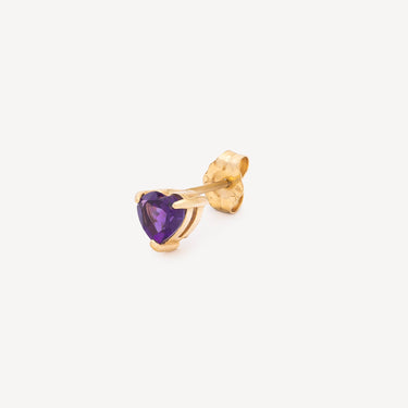 Boucle d'oreille Heart Amethyste