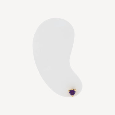 Boucle d'oreille Heart Amethyste