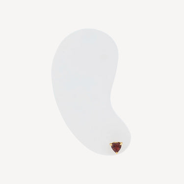 Boucle d'oreille Heart Grenat