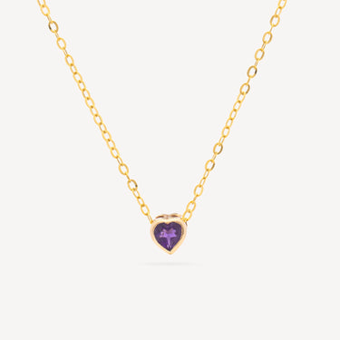 Collier Heart Slider Amethyst