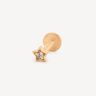 Stud Etoile Or jaune Diamant