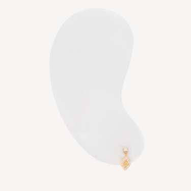 Stud Round Or jaune Diamant Saphir