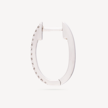 Créole Piercing Double Pavage Or Blanc