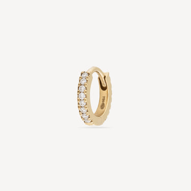 6.5mm Yellow Gold Full Pavé Creole