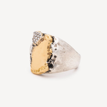 Bague Organic Diamants Argent et Or Jaune