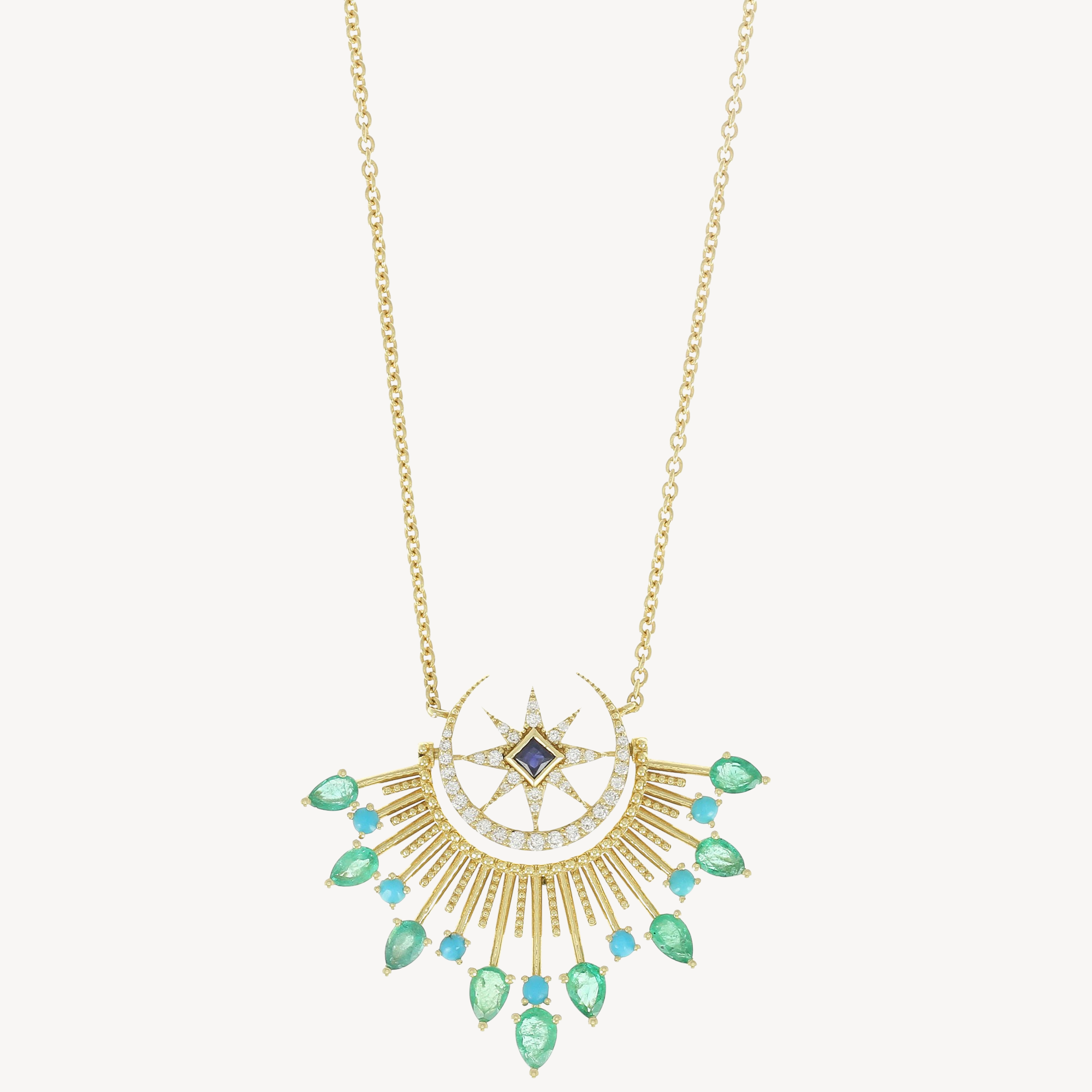 Cosmic Love Emerald Necklace