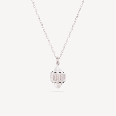 Collier Naos Argent Spinelle Noir