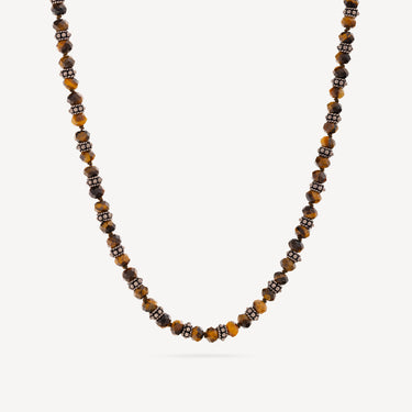 Collier Roky Argent Oeil de Tigre