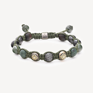 Bracelet Braided 8mm Diamants Ebène Marbre