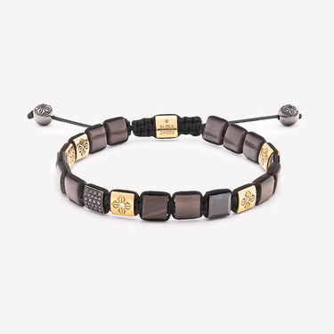 Bracelet Lock Saphir Gris et Diamants Blancs