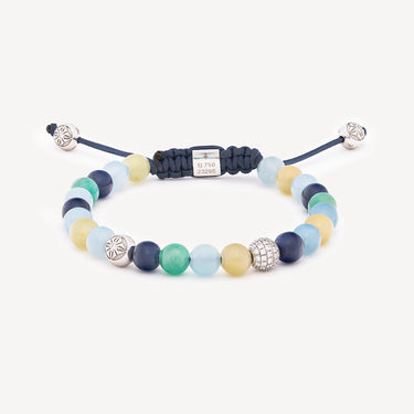 Bracelet 6 mm Non-Braided Saphirs Emeraude