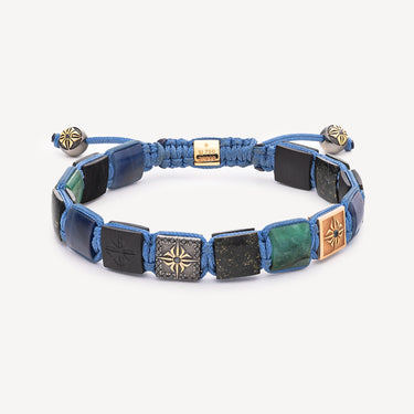 Bracelet 10 mm Lock Emeraude Saphir Jade