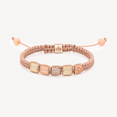 Bracelet 6 mm Lock Moonstone Pêche