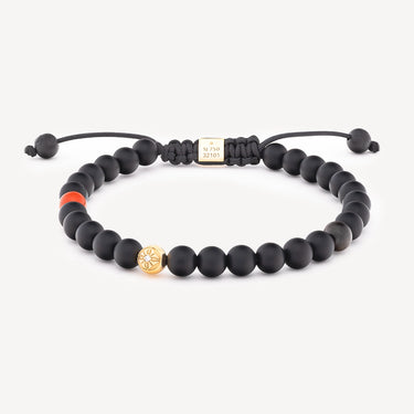 Bracelet 6 mm Non-Braided Cornaline Orange