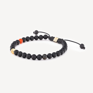 Bracelet 6 mm Non-Braided Cornaline Orange