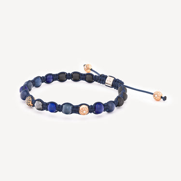 Bracelet 6 mm Braided Bleu Lapis
