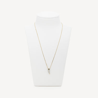 Collier Corne Or Jaune Diamants