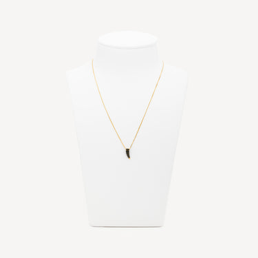 Collier Corne Or Jaune Diamants Noirs