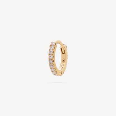 Piercing Créole 6.5mm Or Jaune Full Pavé
